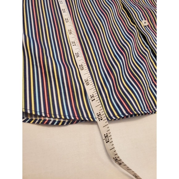 BUGATCHI MULTICOLORED STRIPED 100% COTTON SPORT SHIRT MINT COND. SZ XL - Picture 9 of 14